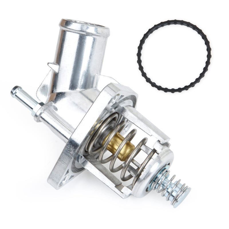 MITZONE Upgrade Aluminum Thermostat Housing Water Outlet Compatible with 2014-2020 Chevy Silverado 1500 Suburban Tahoe GMC Sierra 1500 Yukon Yukon XL Cadillac Escalade Replace 12674639 15-11125 - Image 1